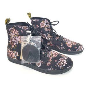 New Dr. Martens Floral Laced Ankle Boots Sz 11